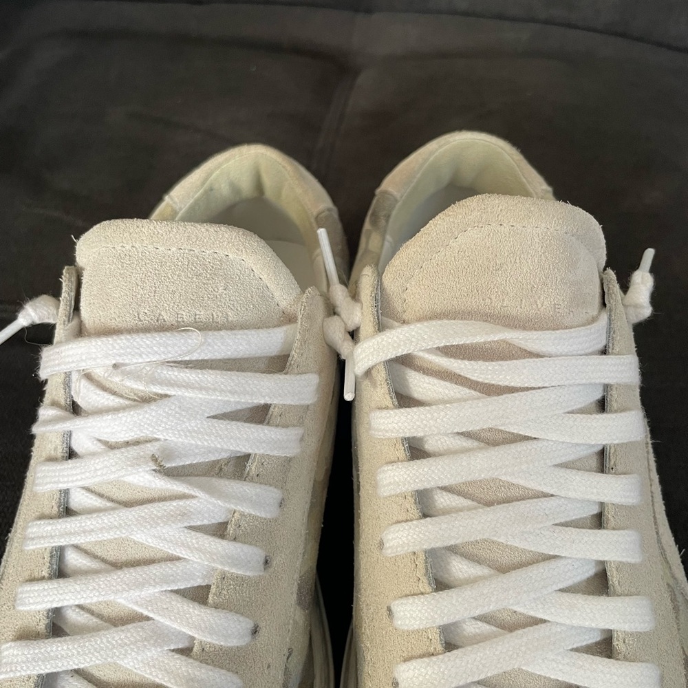 Oliver Cabell Cream and White Low-Top Sneakers - Picture 8 of 10